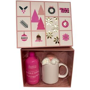Marina & Demme Pink Grapefruit Relaxing Bubble Bath & Mug Gift Set OS NWOT
